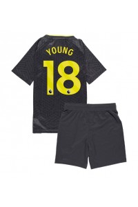 Everton Ashley Young #18 Babytruitje Uit tenue Kind 2024-25 Korte Mouw (+ Korte broeken)